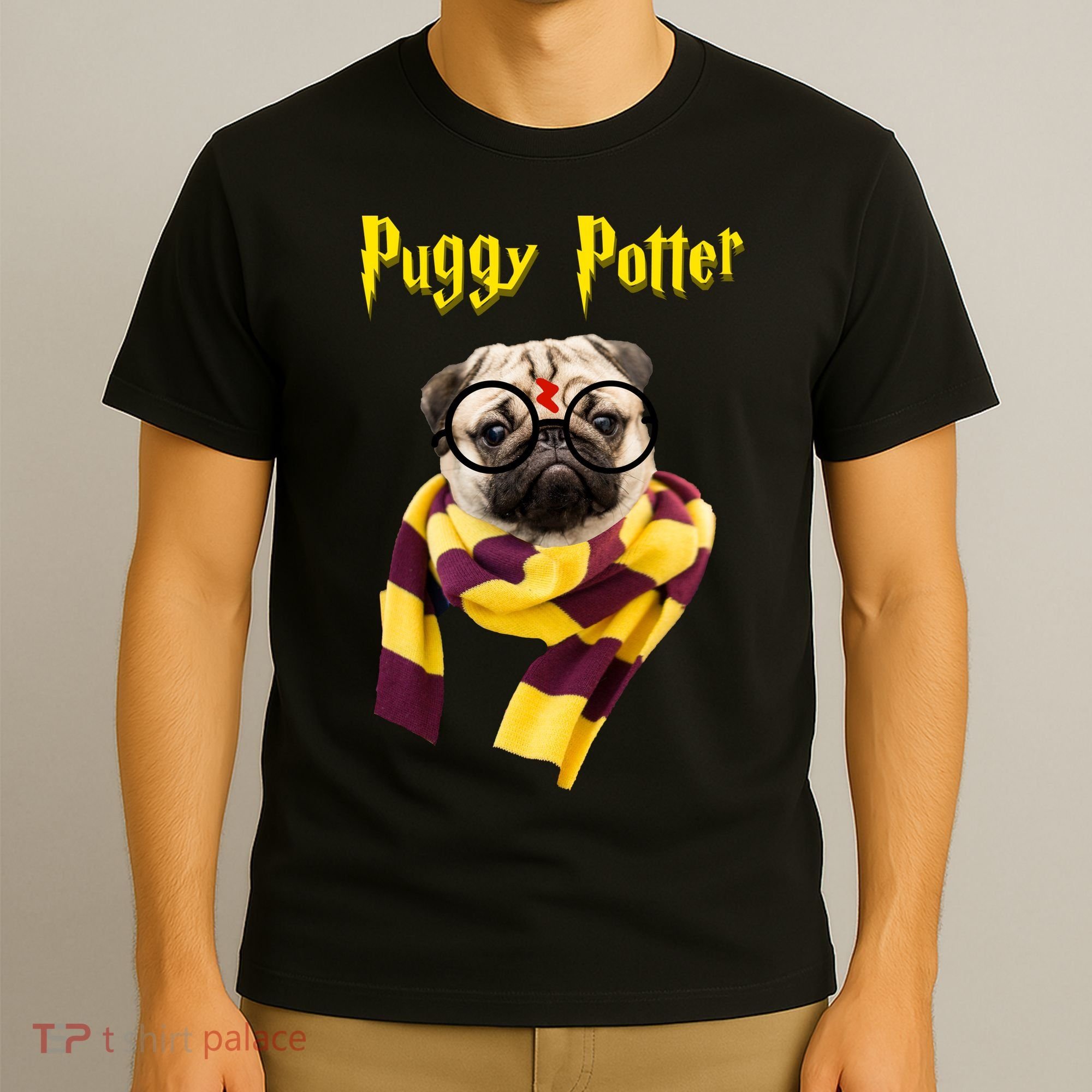 Puggy Potter Funny Parody Movie T-Shirt