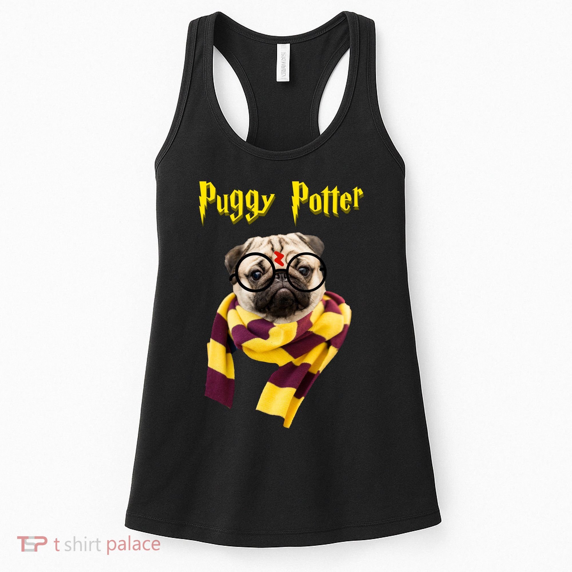 Puggy Potter Funny Parody Movie Women's Tank Top