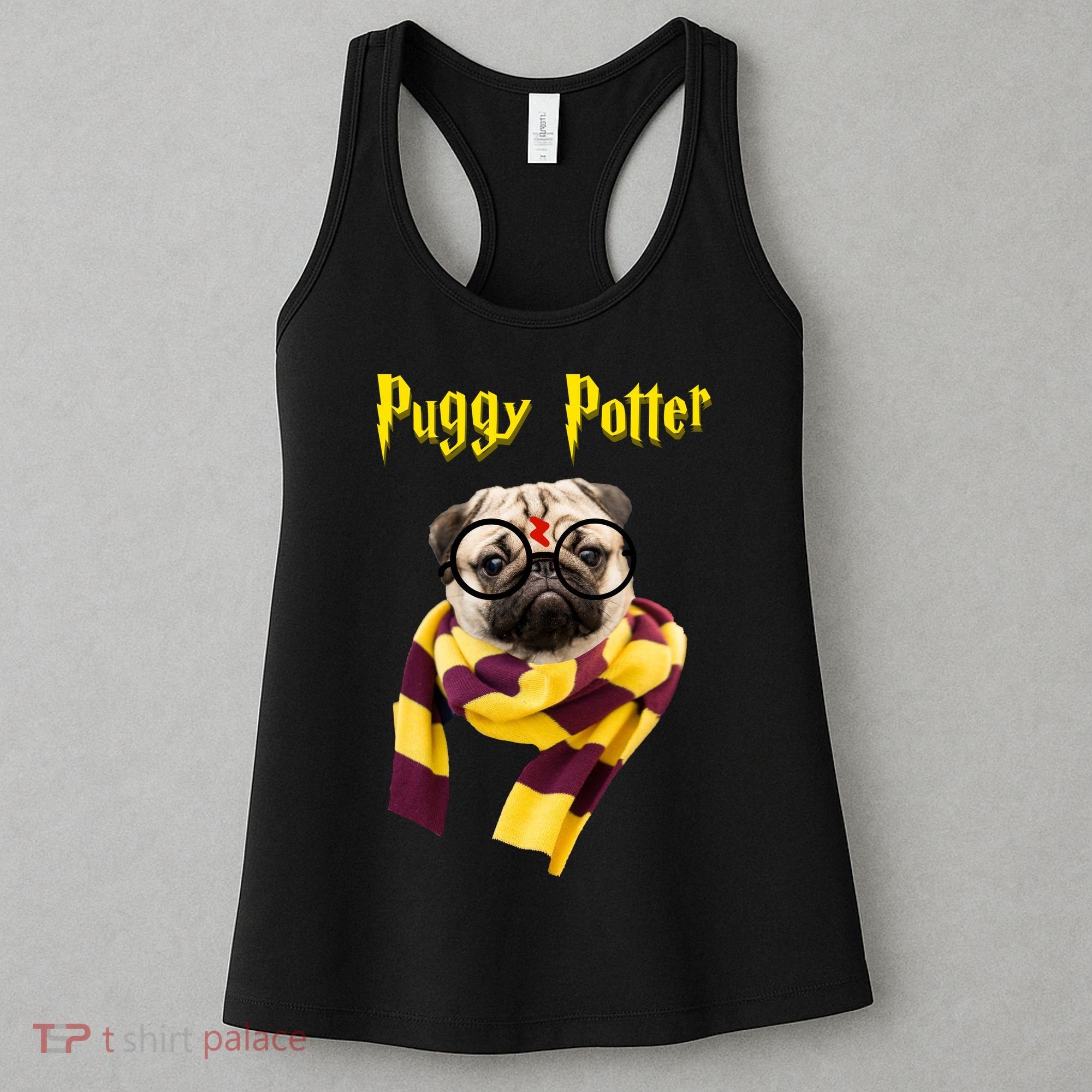 Puggy Potter Funny Parody Movie Women's Tank Top