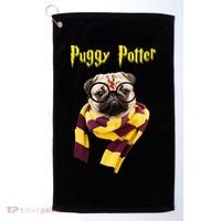 Puggy Potter Funny Parody Movie Golf Towel thumb 0