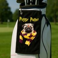Puggy Potter Funny Parody Movie Golf Towel thumb 2