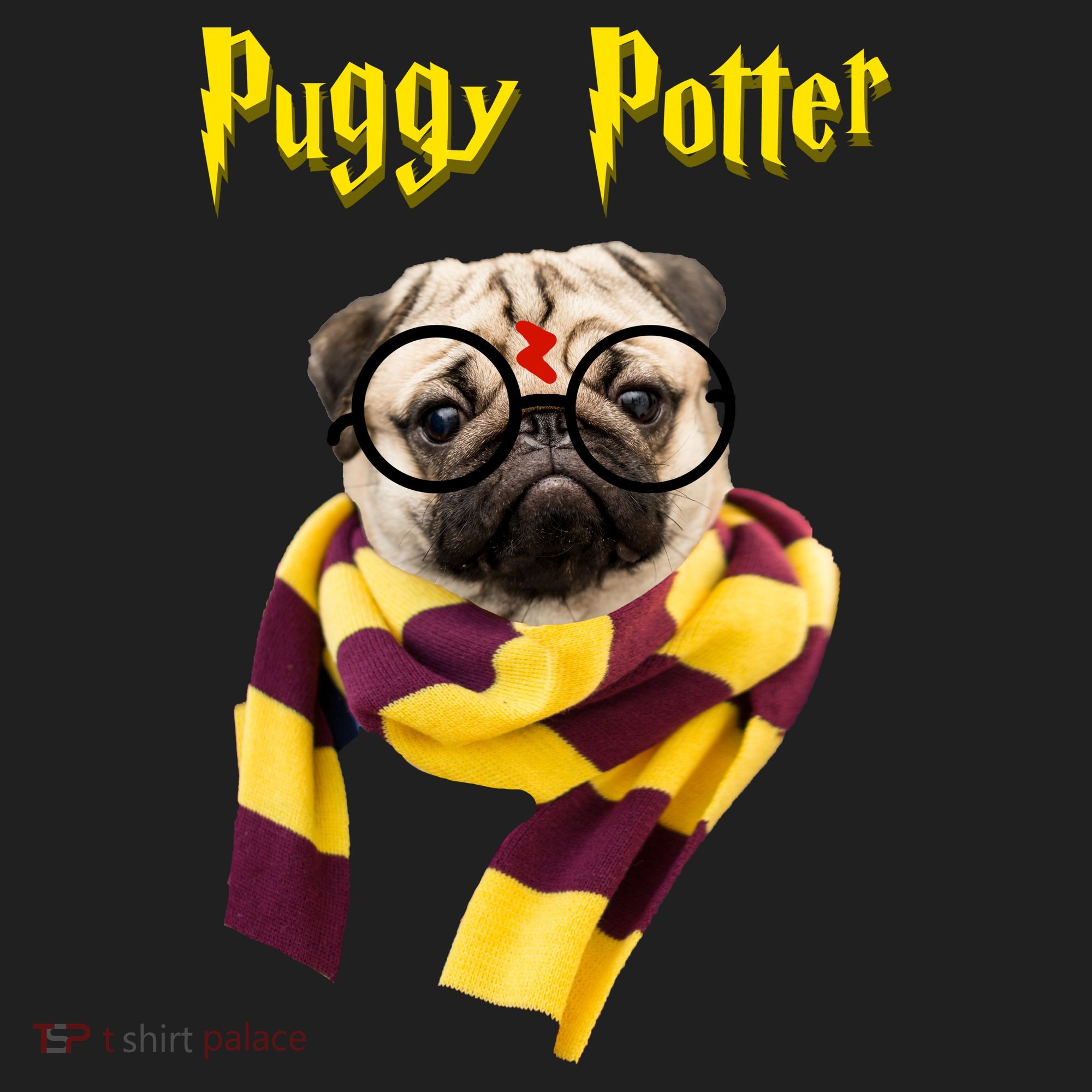 Puggy Potter Funny Parody Movie Golf Towel