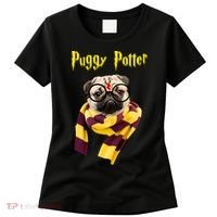 Puggy Potter Funny Parody Movie Women's T-Shirt thumb 0