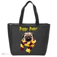 Puggy Potter Funny Parody Movie Tote Bag thumb 0