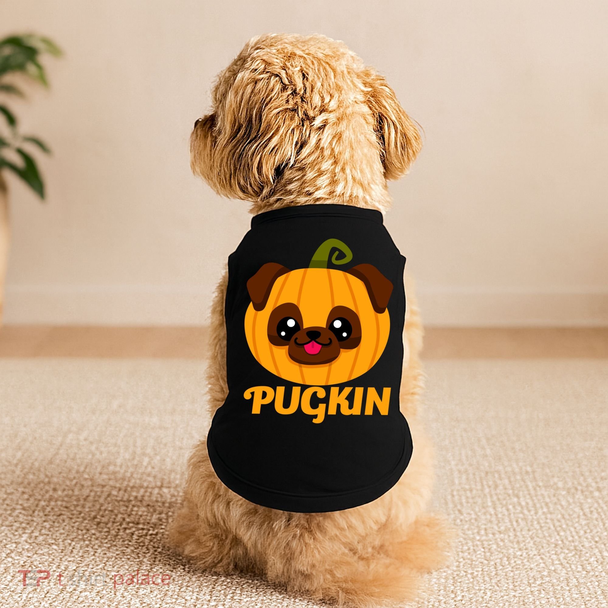 Pugkin Pumpkin Pug Doggie Tank