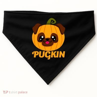 Pugkin Pumpkin Pug USA-Made Doggie Bandana