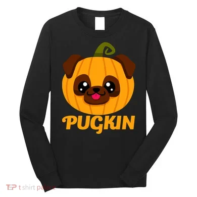 Pugkin Pumpkin Pug Long Sleeve Shirt