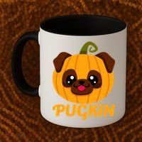Pugkin Pumpkin Pug Coffee Mug thumb 2