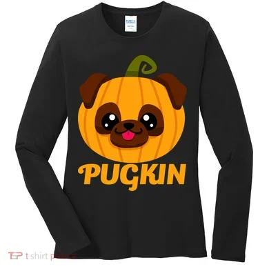 Pugkin Pumpkin Pug Women's Long Sleeve Shirt