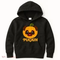 Pugkin Pumpkin Pug Kids Hoodie thumb 0