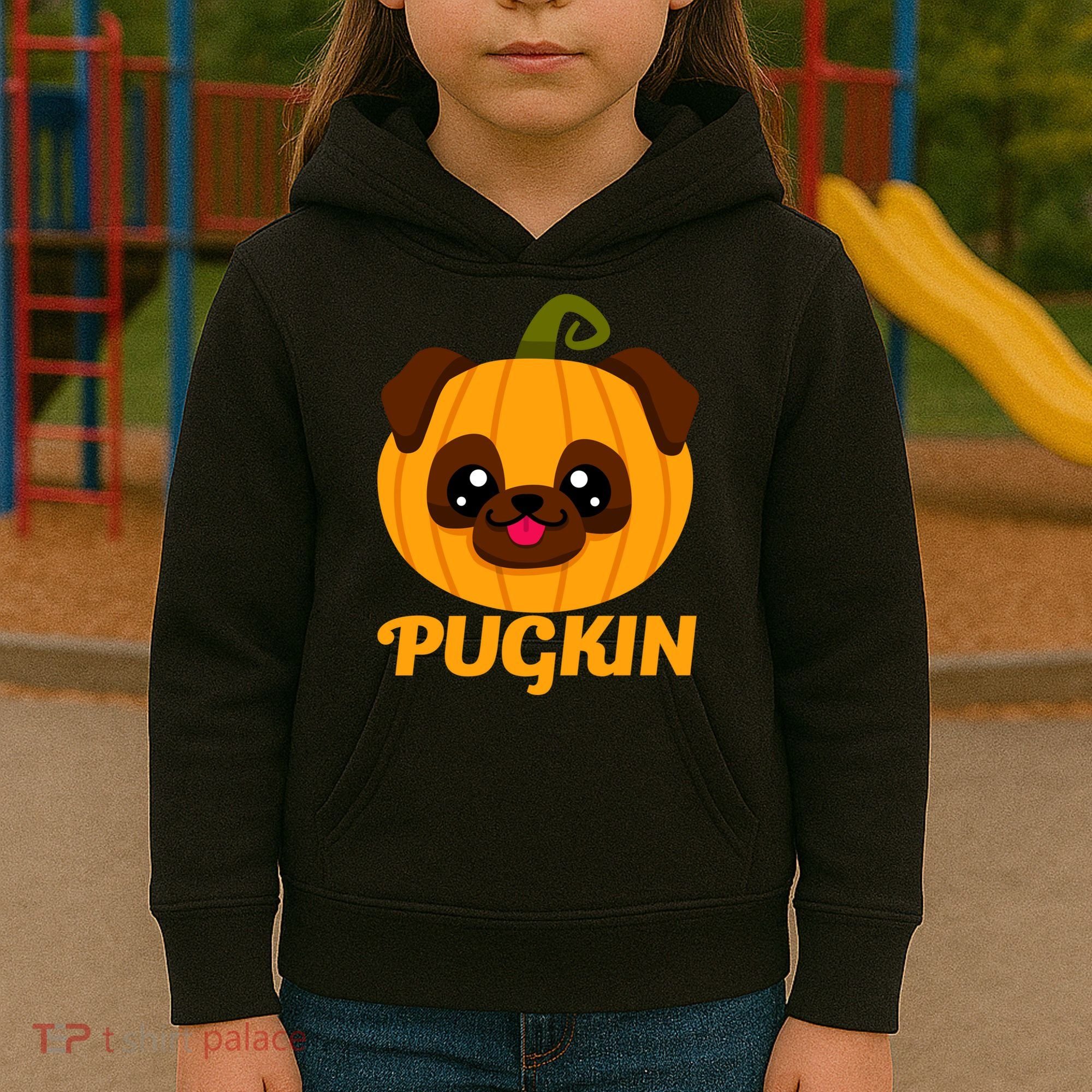 Pugkin Pumpkin Pug Kids Hoodie