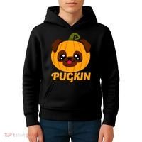 Pugkin Pumpkin Pug Kids Hoodie thumb 4