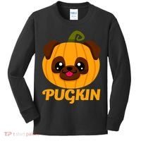 Pugkin Pumpkin Pug Kids Long Sleeve Shirt thumb 0