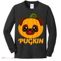 Pugkin Pumpkin Pug Kids Long Sleeve Shirt thumb 0