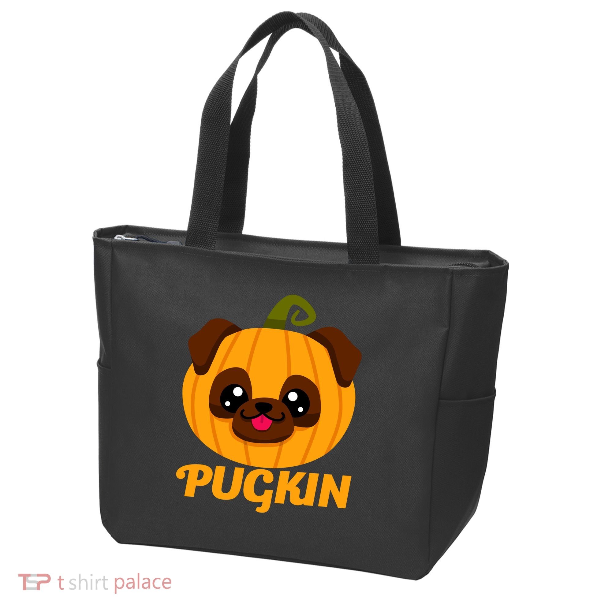 Pugkin Pumpkin Pug Tote Bag