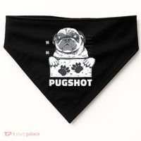 Pugshot Jail Prison Funny Pug USA-Made Doggie Bandana thumb 0