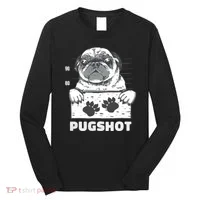 Pugshot Jail Prison Funny Pug Long Sleeve Shirt thumb 0