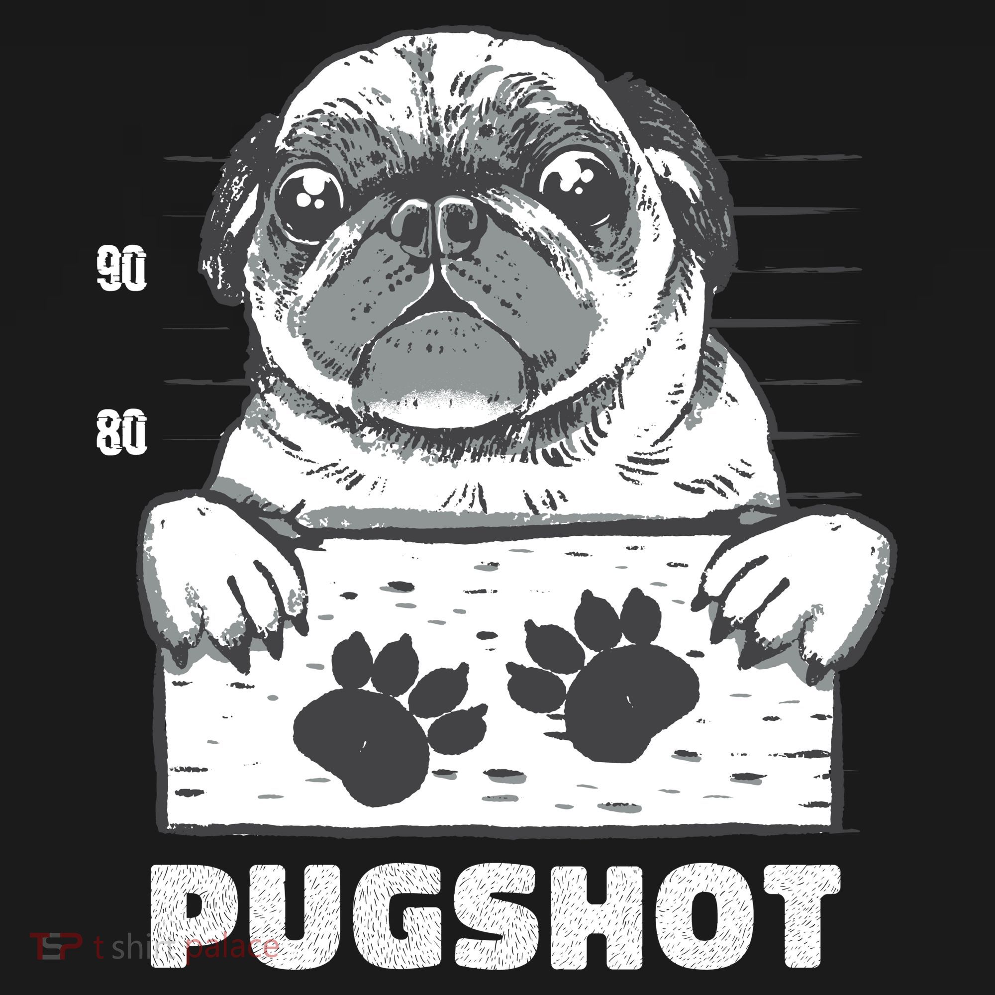 Pugshot Jail Prison Funny Pug Long Sleeve Shirt