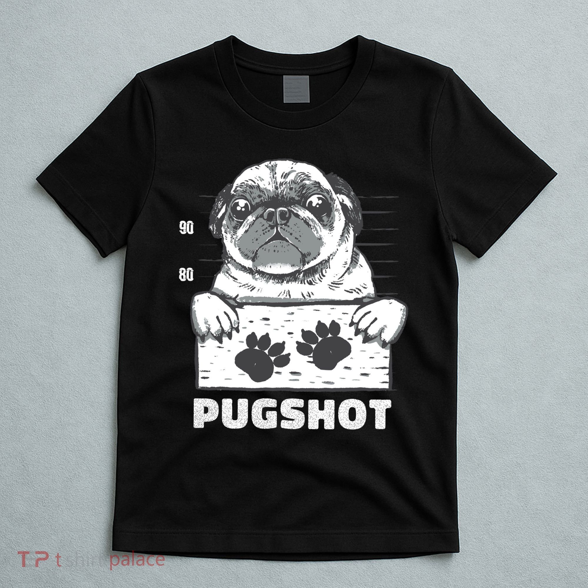Pugshot Jail Prison Funny Pug T-Shirt
