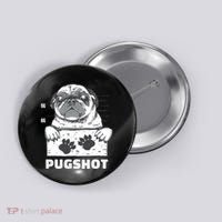 Pugshot Jail Prison Funny Pug Button thumb 0
