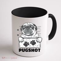 Pugshot Jail Prison Funny Pug Coffee Mug thumb 1