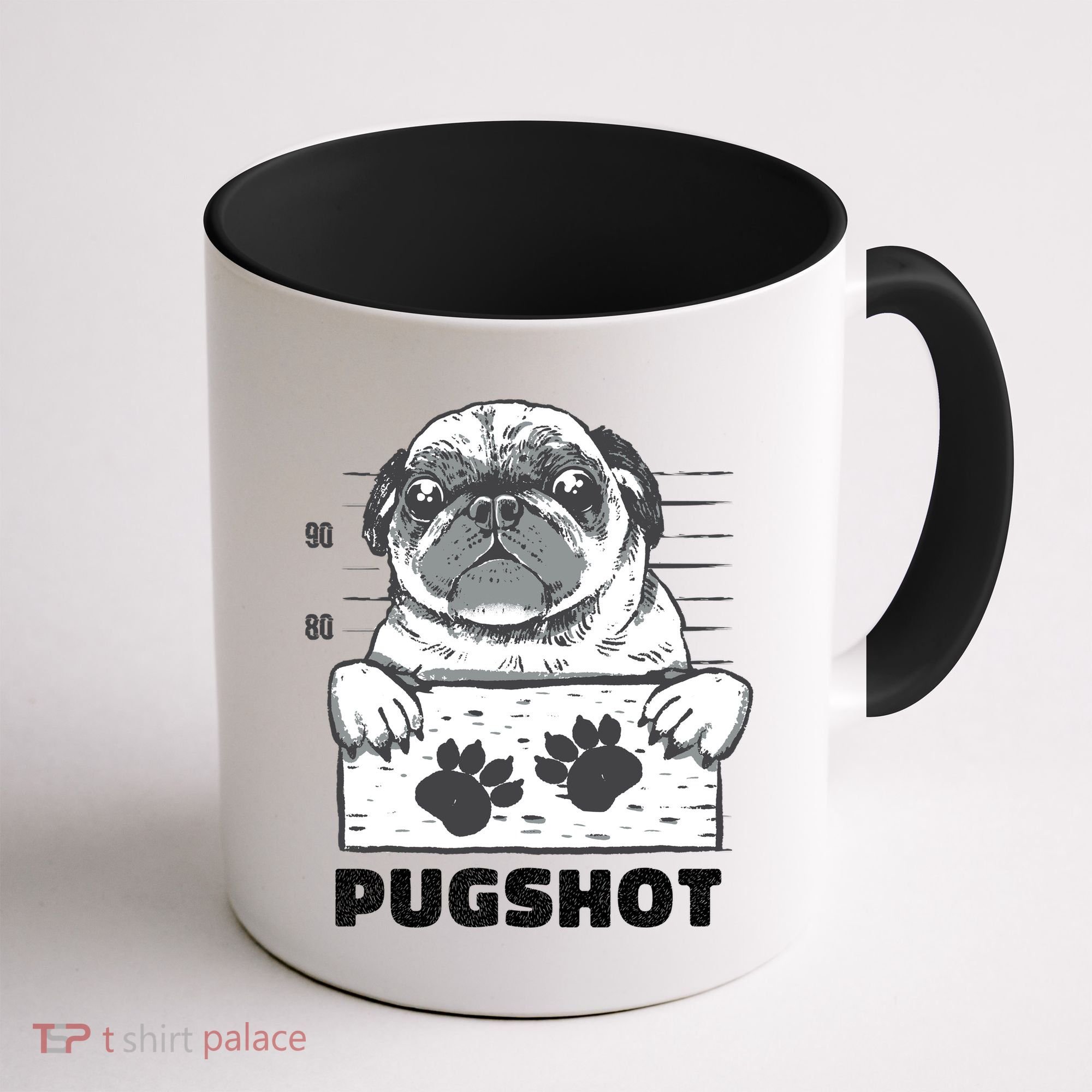 Pugshot Jail Prison Funny Pug Coffee Mug