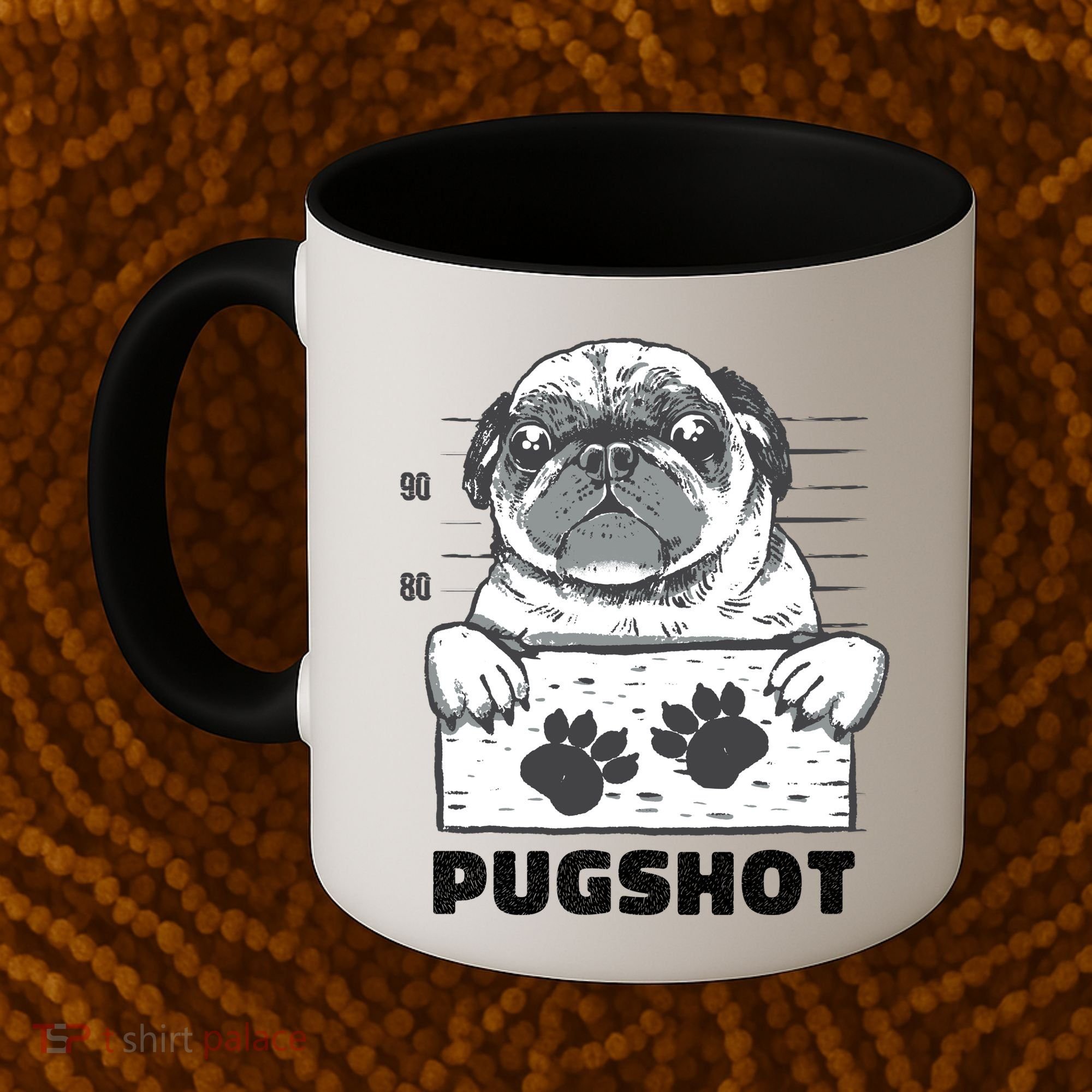 Pugshot Jail Prison Funny Pug Coffee Mug