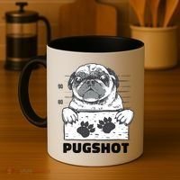 Pugshot Jail Prison Funny Pug Coffee Mug thumb 4