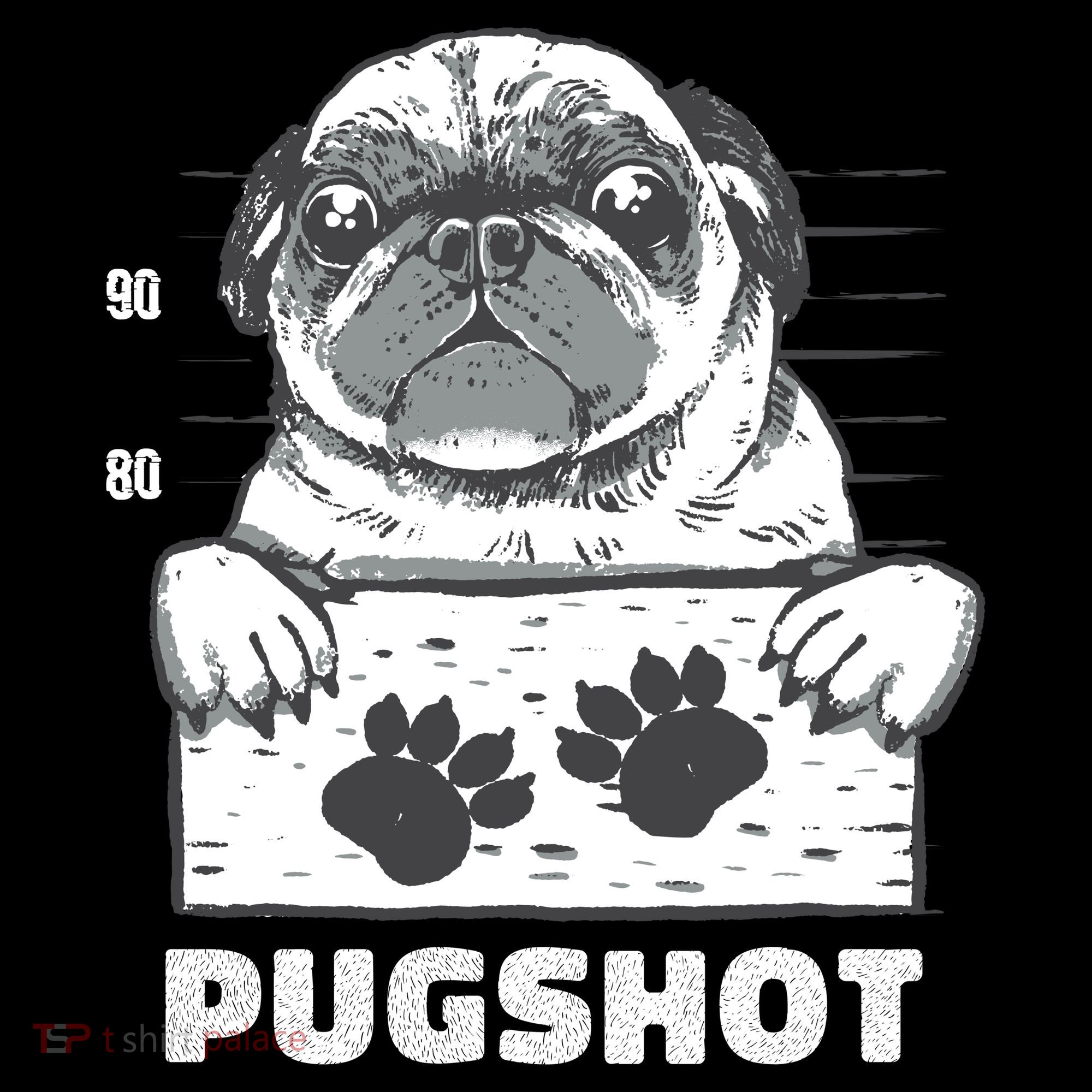 Pugshot Jail Prison Funny Pug Women's Hoodie