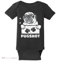 Pugshot Jail Prison Funny Pug Baby Bodysuit thumb 0