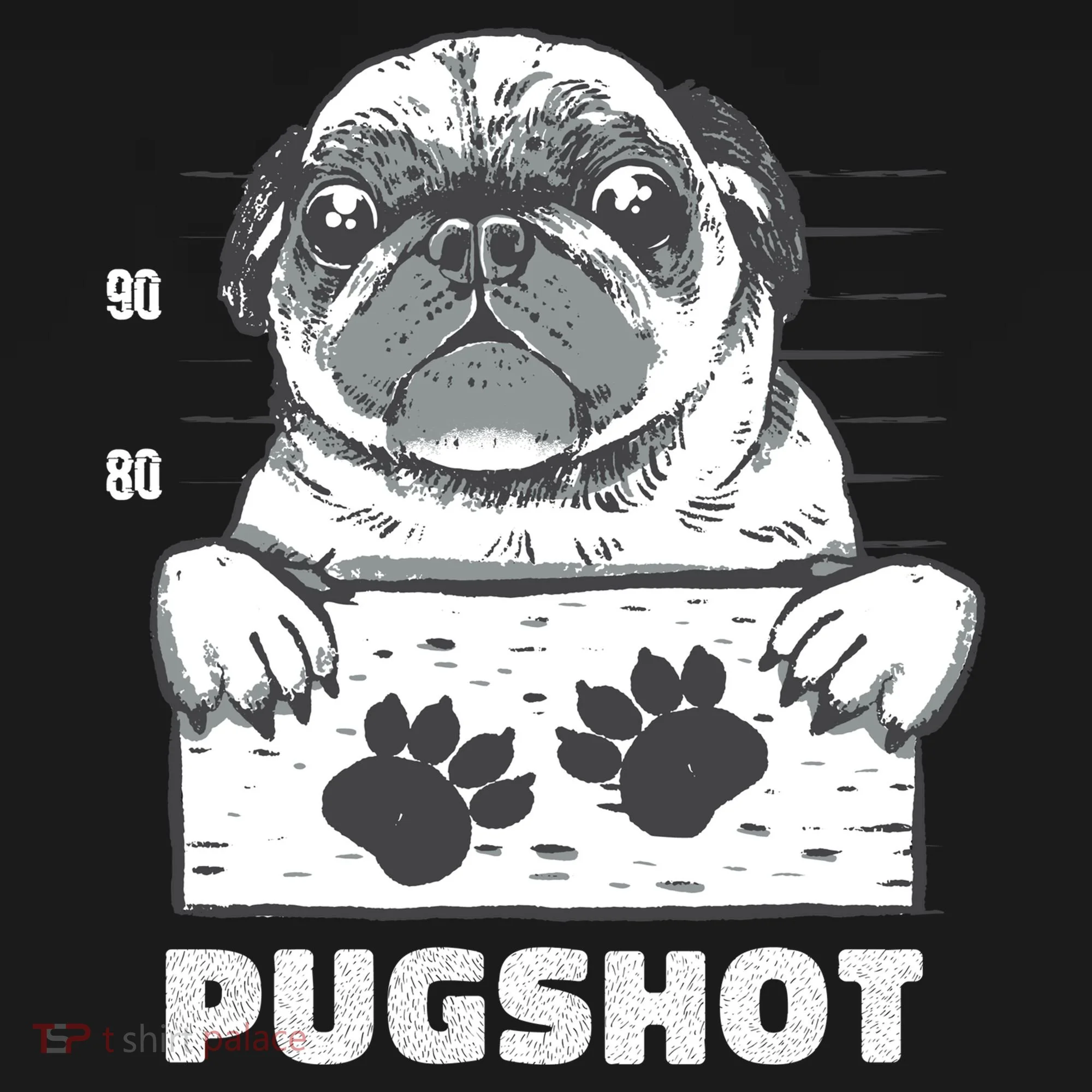 Pugshot Jail Prison Funny Pug Baby Bodysuit