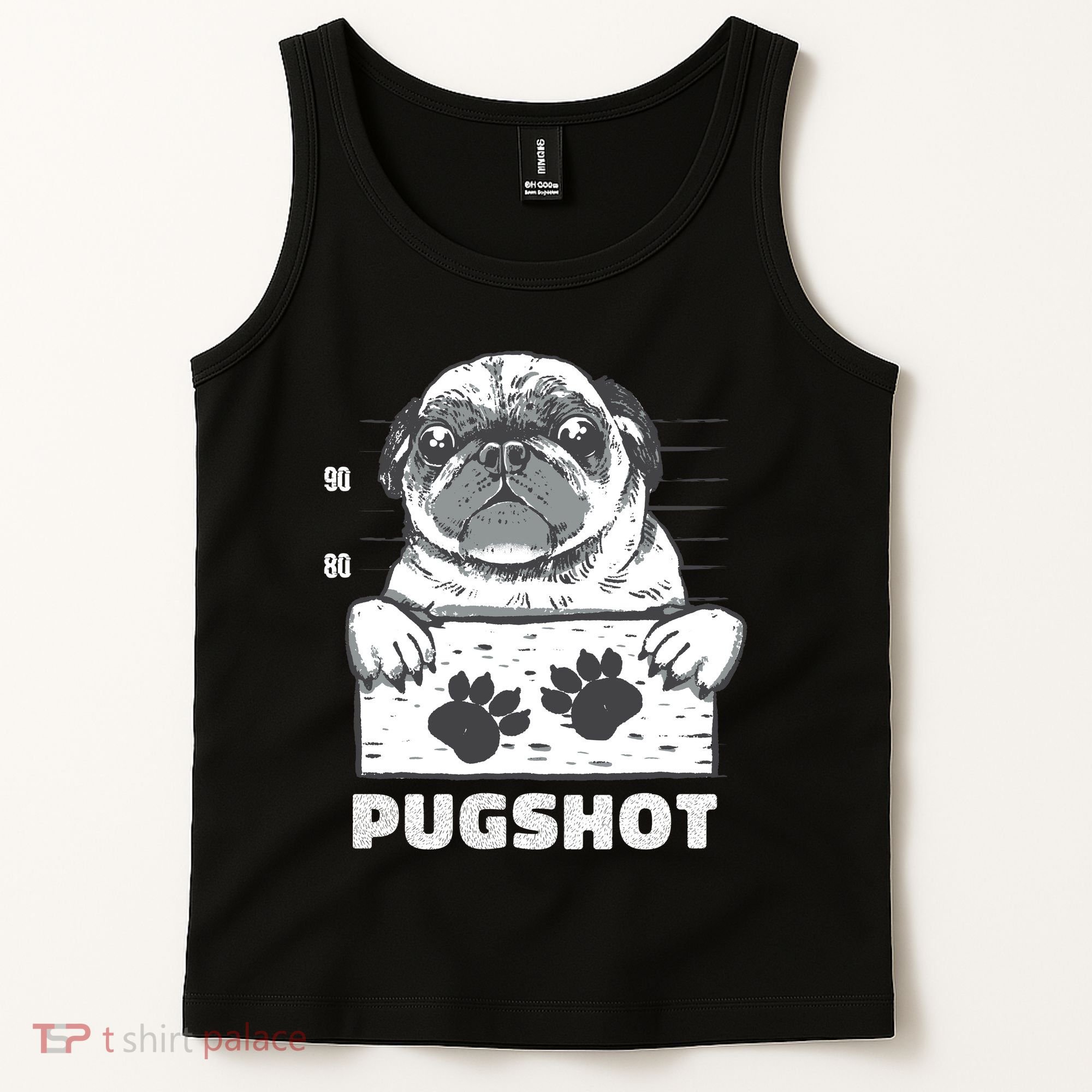 Pugshot Jail Prison Funny Pug Tank Top