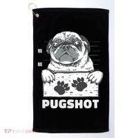 Pugshot Jail Prison Funny Pug Golf Towel thumb 0
