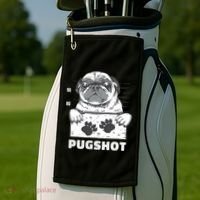Pugshot Jail Prison Funny Pug Golf Towel thumb 2
