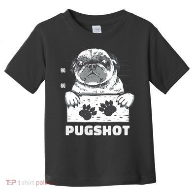 Pugshot Jail Prison Funny Pug Toddler T-Shirt