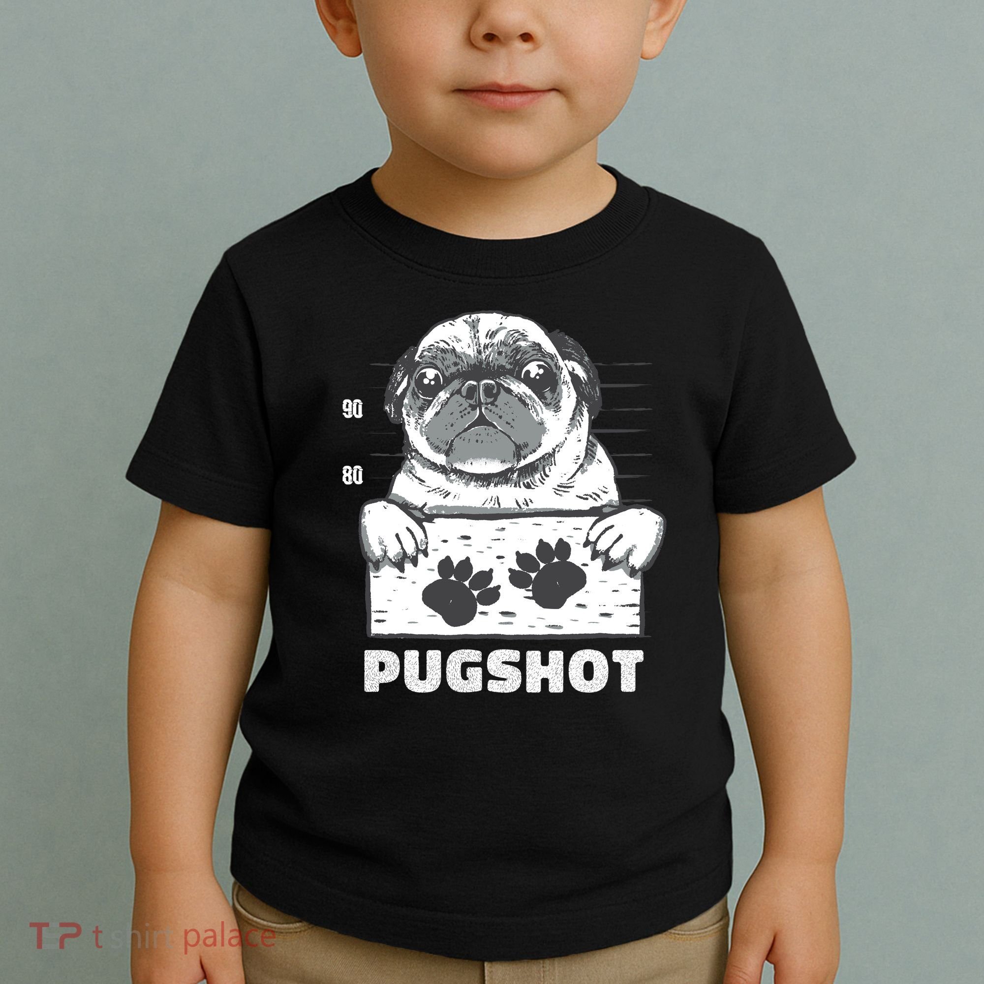Pugshot Jail Prison Funny Pug Toddler T-Shirt