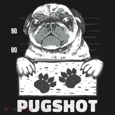 Pugshot Jail Prison Funny Pug Women's Crop Top Tee