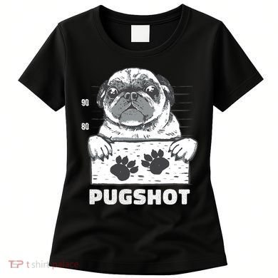 Pugshot Jail Prison Funny Pug Women's T-Shirt