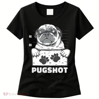 Pugshot Jail Prison Funny Pug Women's T-Shirt