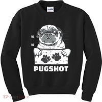 Pugshot Jail Prison Funny Pug Kids Sweatshirt thumb 0