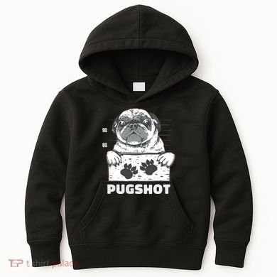 Pugshot Jail Prison Funny Pug Kids Hoodie