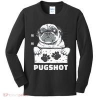 Pugshot Jail Prison Funny Pug Kids Long Sleeve Shirt thumb 0