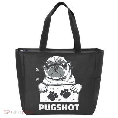Pugshot Jail Prison Funny Pug Tote Bag