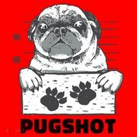 Pugshot Jail Prison Funny Pug Santa Hat thumb 1