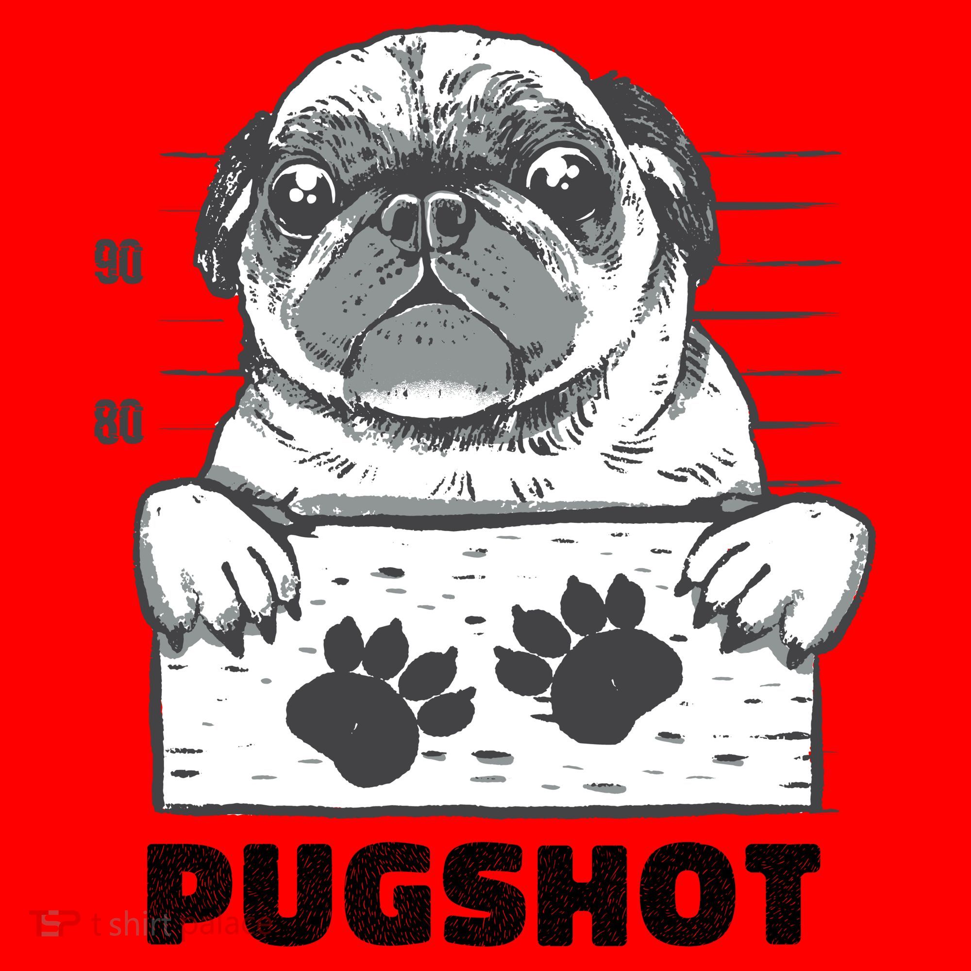 Pugshot Jail Prison Funny Pug Santa Hat