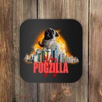 Pugzilla Funny Pug Coaster thumb 0