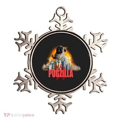Pugzilla Funny Pug Ornament