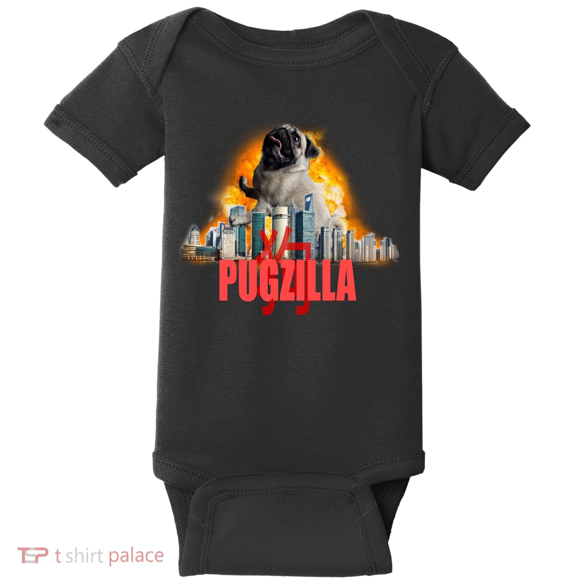 Pugzilla Funny Pug Baby Bodysuit