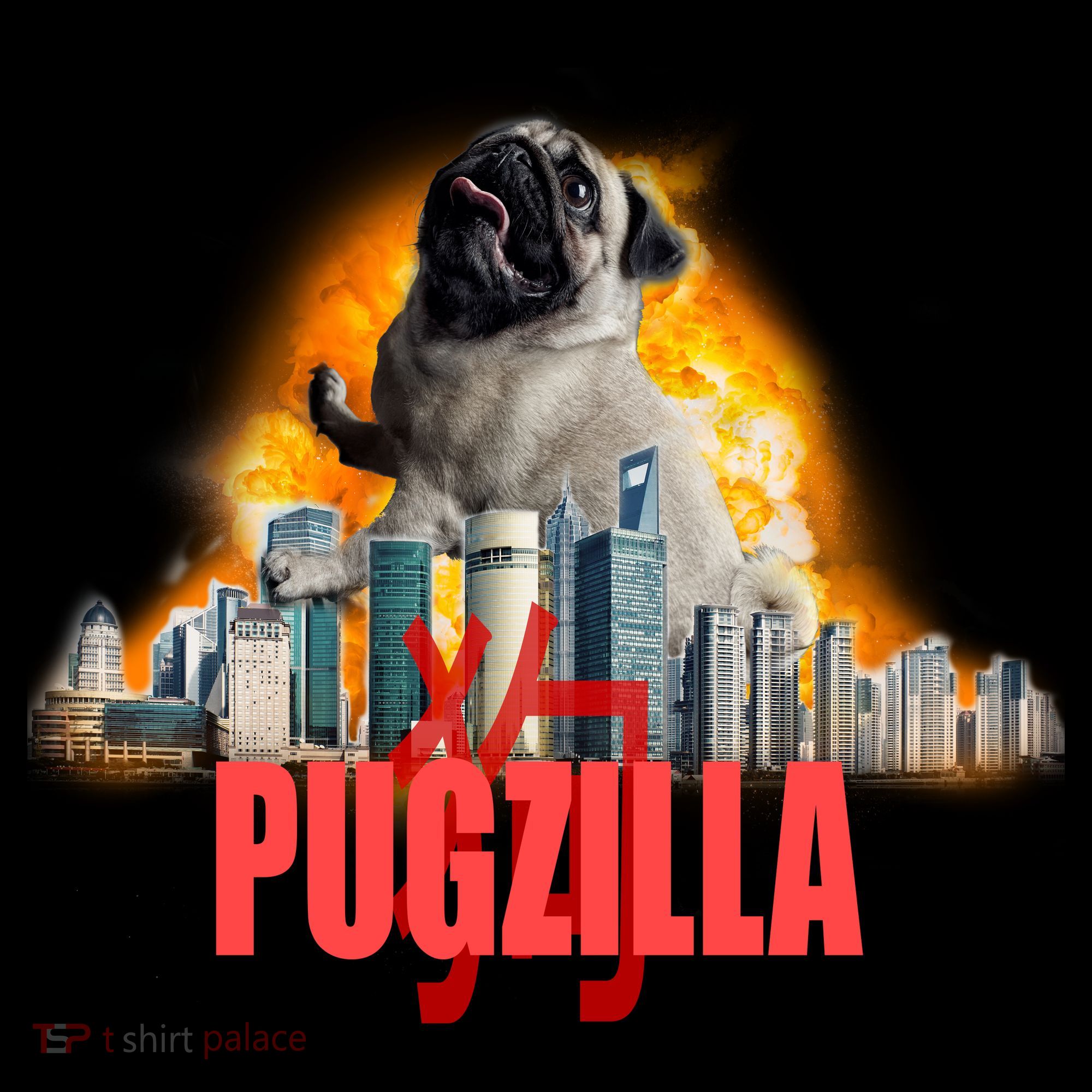 Pugzilla Funny Pug Tank Top