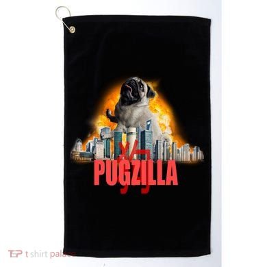 Pugzilla Funny Pug Golf Towel